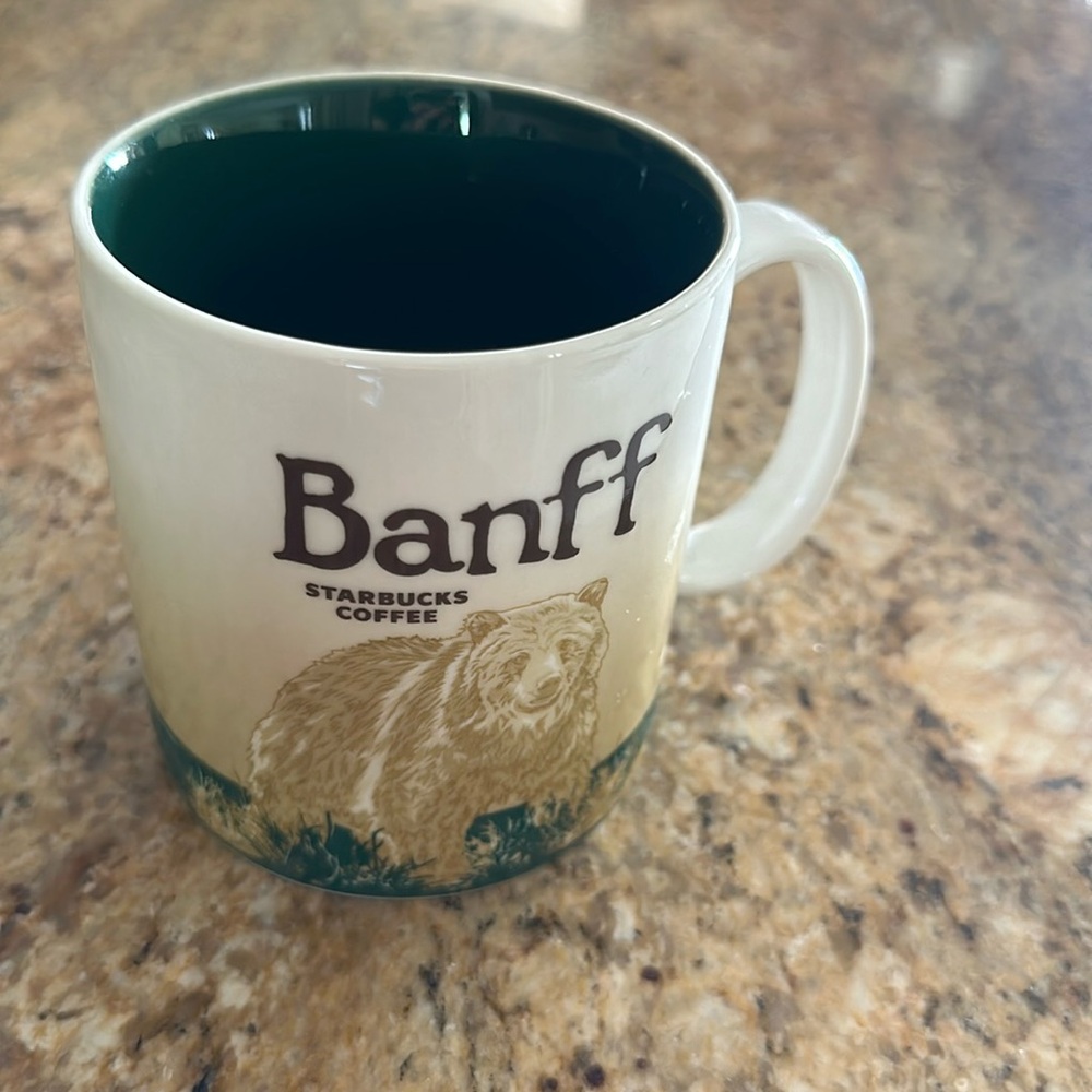 Starbucks Banff Grizzly Bear Mug Global Icon 16oz National Park Alberta Canada